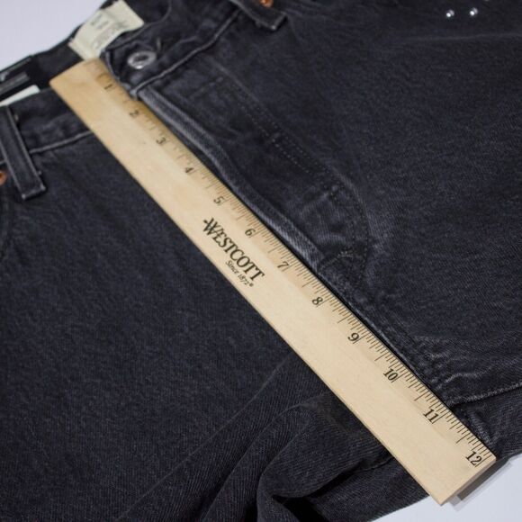 NWT $128 Levi's Premium 501 '90s Black Denim Studded Western Jeans Women 28x30 - Picture 15 of 16